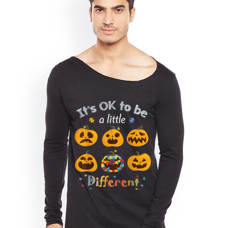 Nice Pumpkin It's Ok To Be A Little Different Halloween Autism shirt