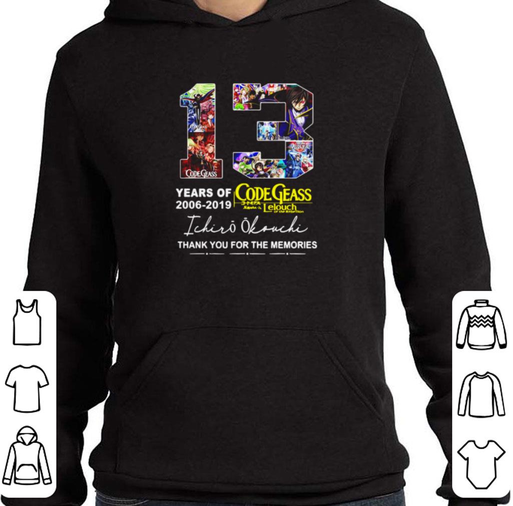 Official 13 Years Of Code Geass 2006 2019 Ichiro Okouchi Signature shirt