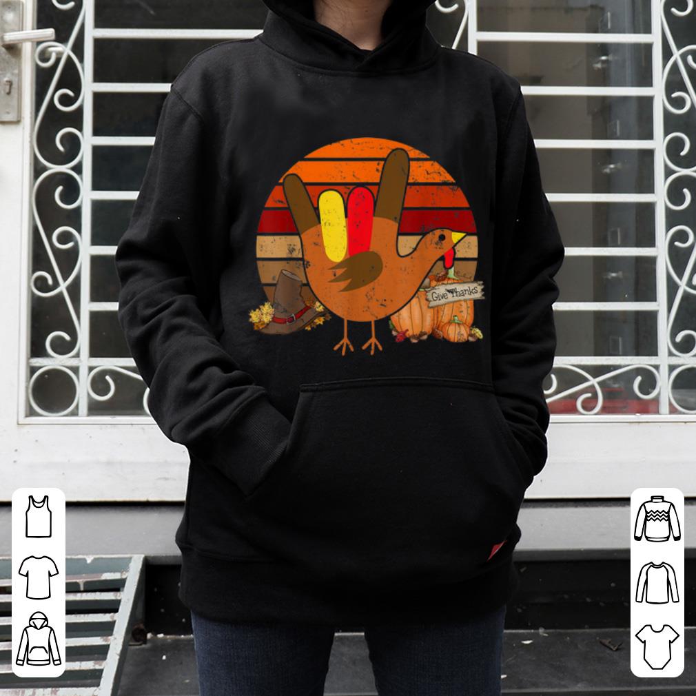 Official American Sign Language I Love You Thanksgiving Turkey shirt