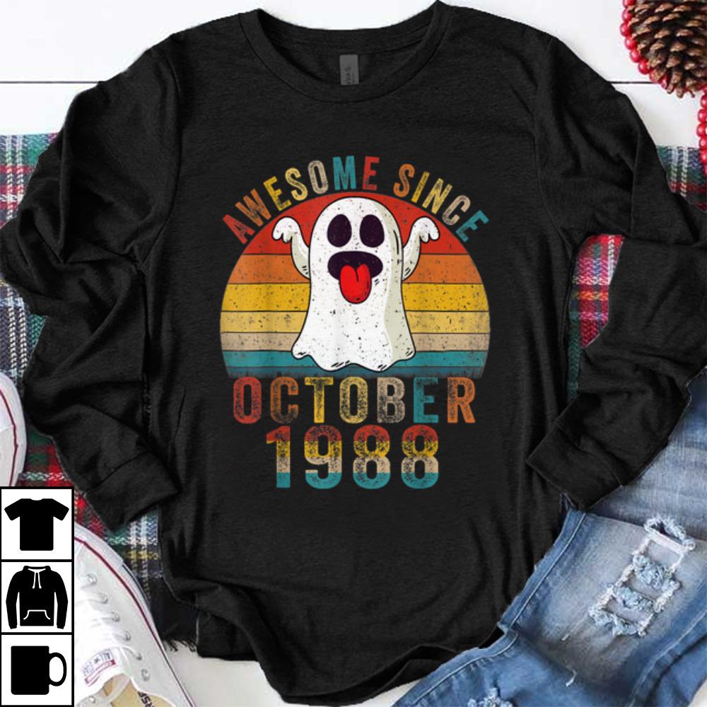 Official Awesome Since October 1988 Birthday Gift Boo Ghost Halloween shirt