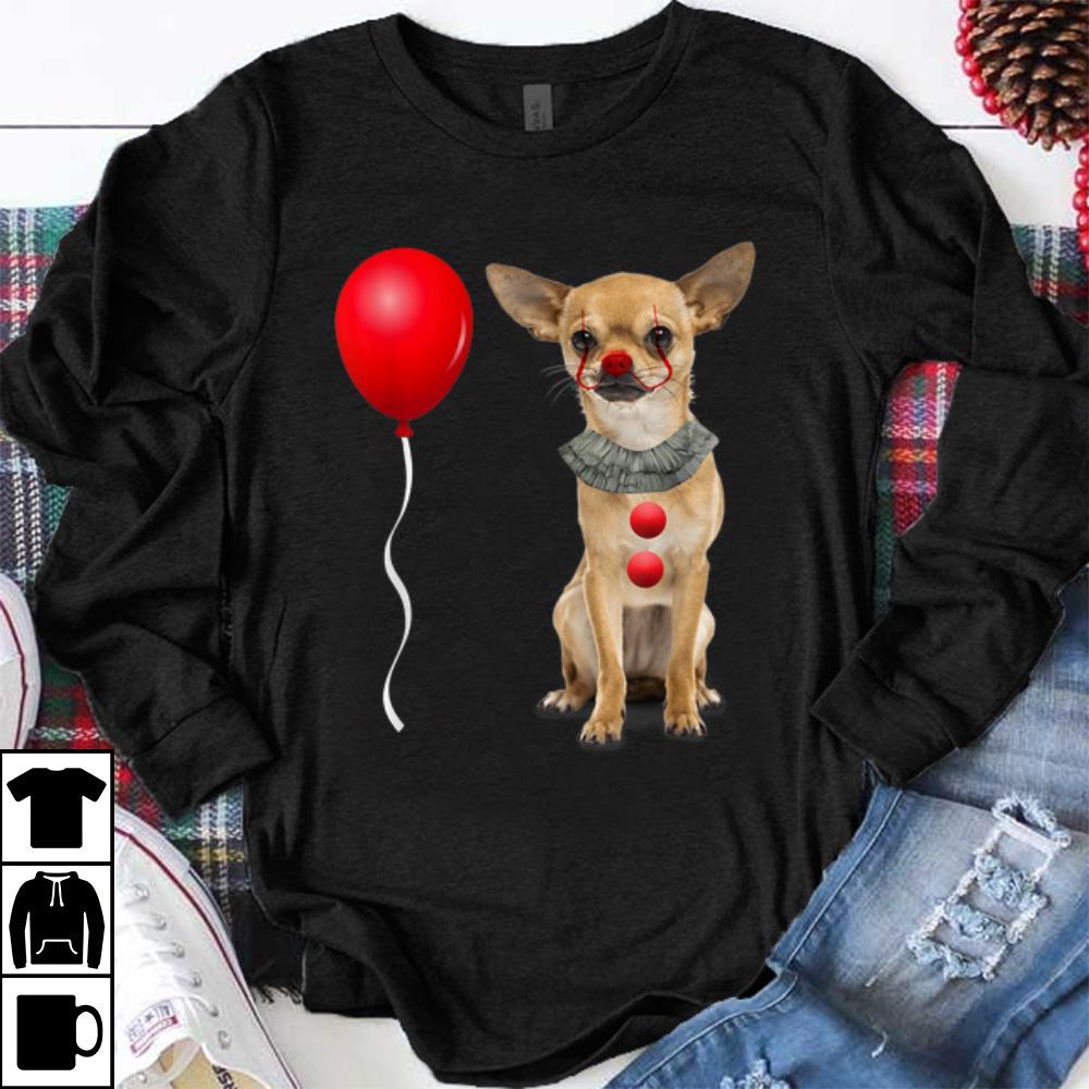 Official Chihuahua Scary Clown Funny Halloween Costume Gift shirt