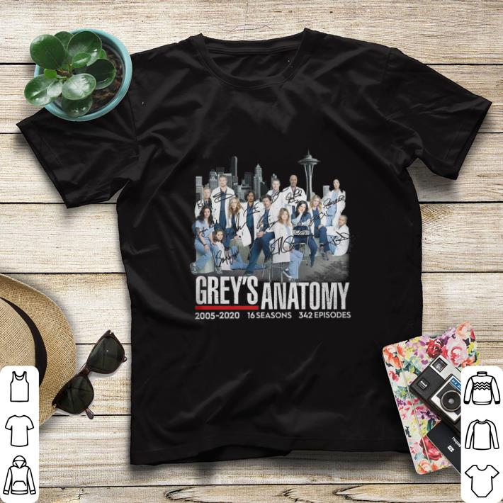 Official Grey's Anatomy 2005-2020 16 seasons 342 episodes signatures shirt 5 Official Grey's Anatomy 2005-2020 16 seasons 342 episodes signatures shirt