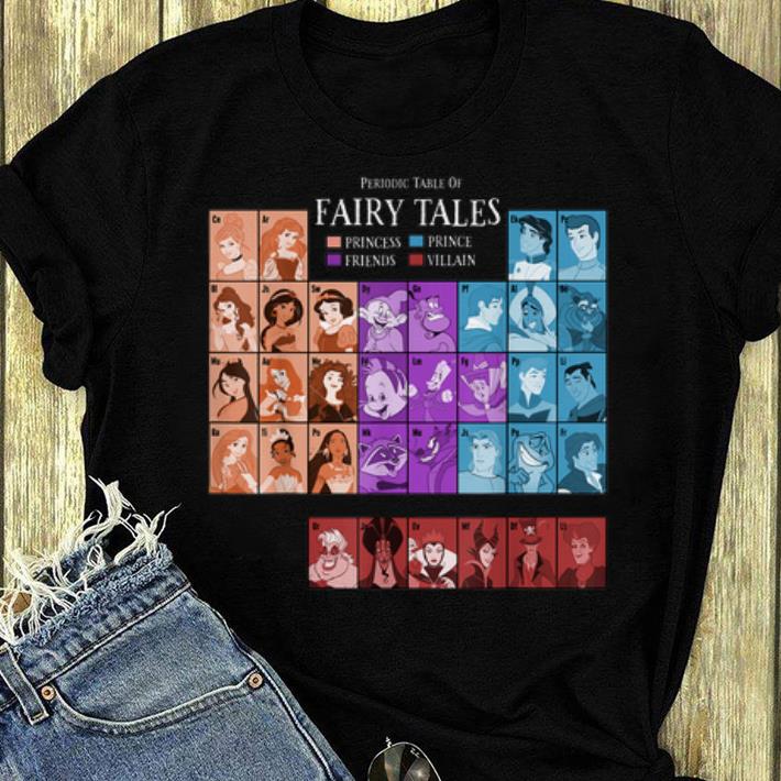 Official Princess Prince And Villain Periodic Table Of Fairy Tales shirt