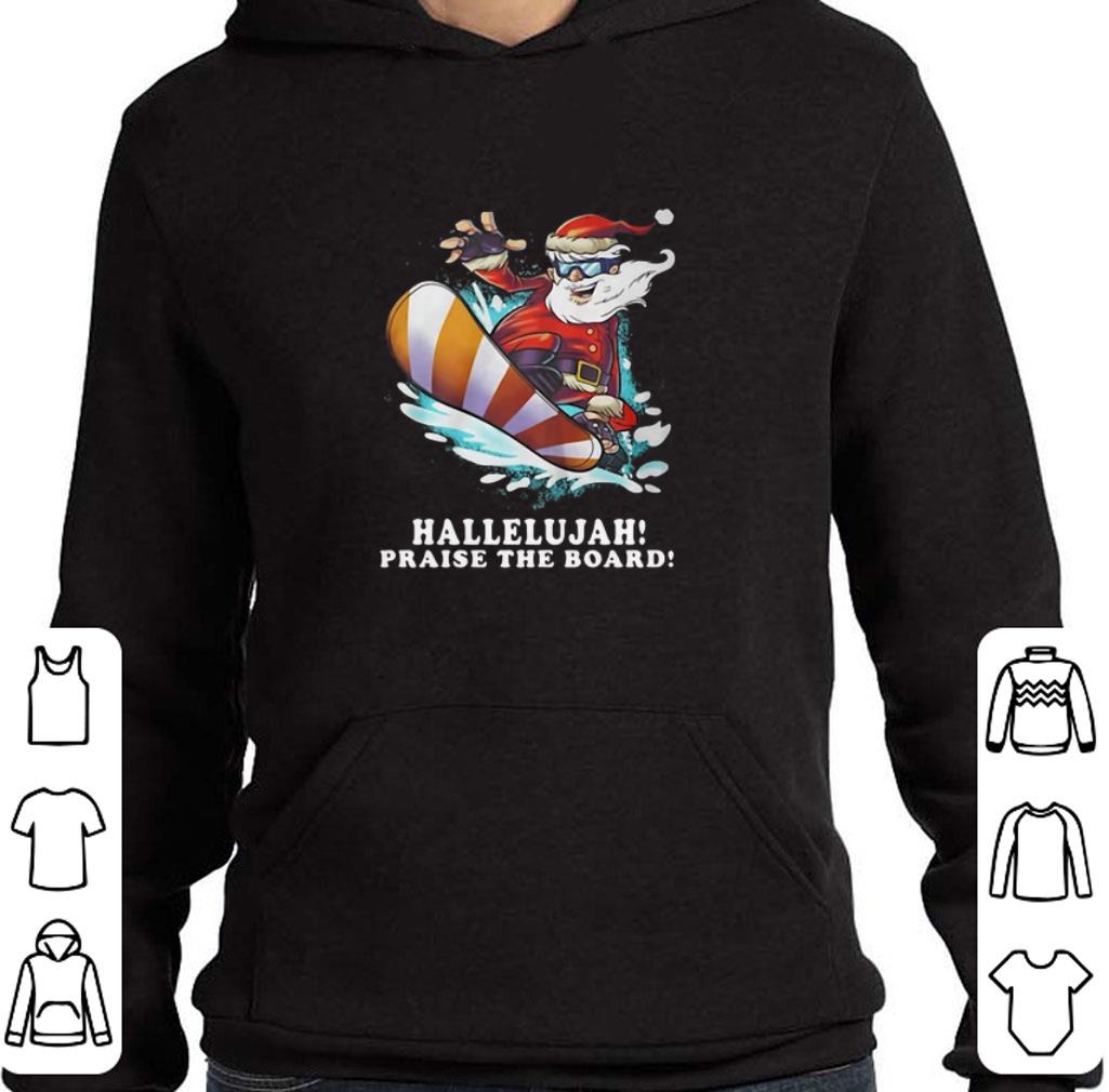 Official Santa Snowboard Hallelujah Praise The Board shirt