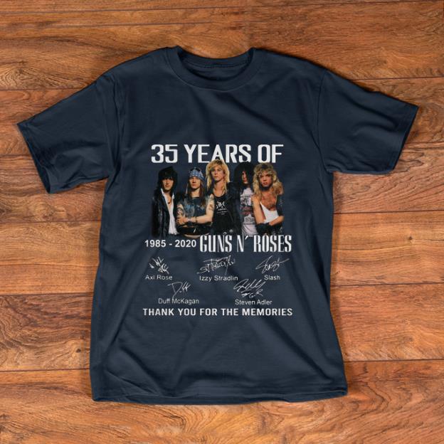 Original 35th Years Of Guns N’ Roses 1985-2020 Signature shirt