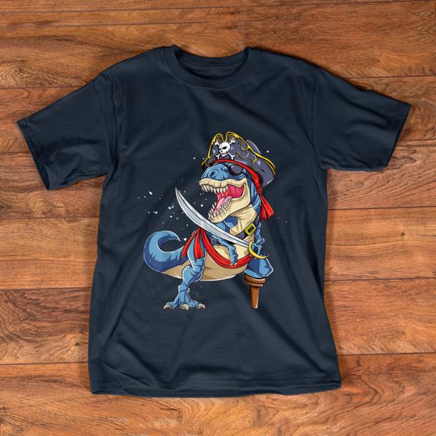 Original Dinosaur T rex Pirate Jolly Roger Halloween Gifts shirt