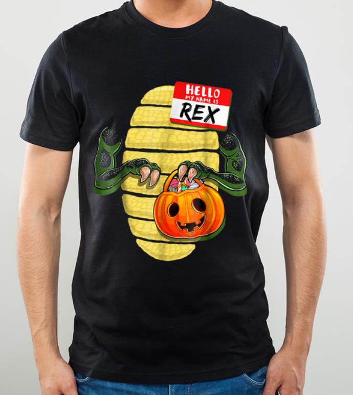 Original My Name is Rex Halloween Trex Dinosaur Costume Pumpkin shirt