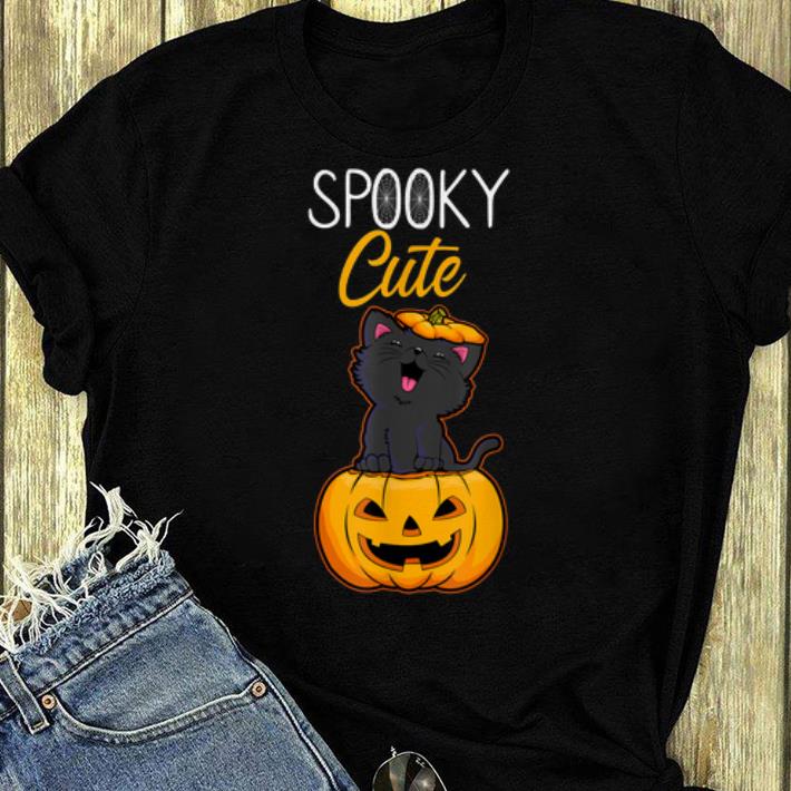 Original Spooky Cute Black Cat Halloween Pumpkin shirt