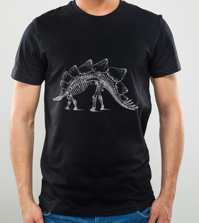 Original Stegosaurus Dinosaur Skeleton Fossil Dino Bones Tee shirt