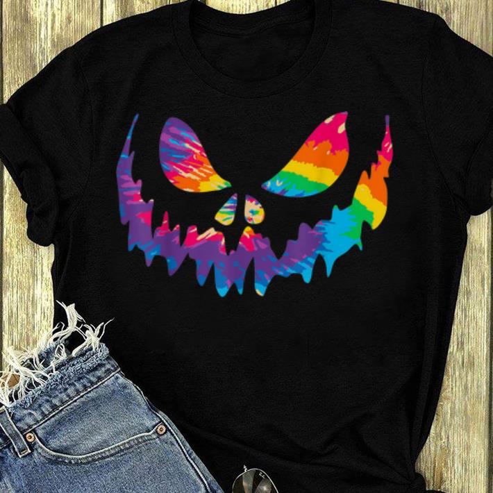 Original Tie Dye Pumpkin Face, Cool Halloween shirt