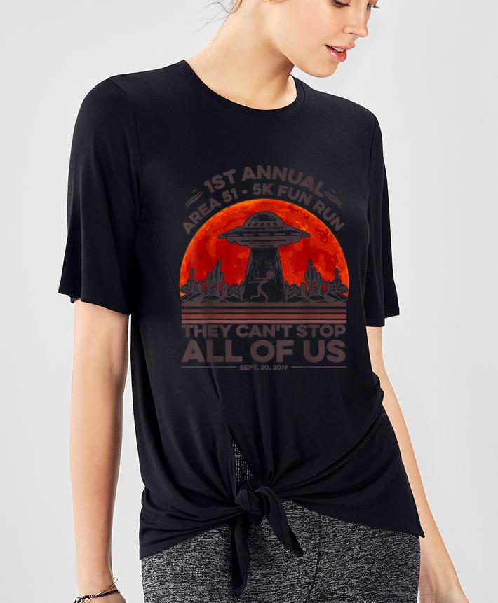 Premium Alien UFO 1st Annual Area 51 5k Fun Run Halloween Costume shirt