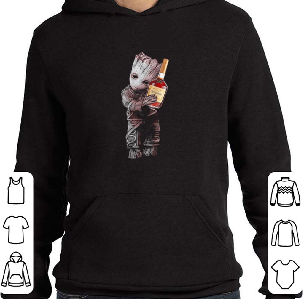 Premium Baby Groot hug Hennessy wine shirt