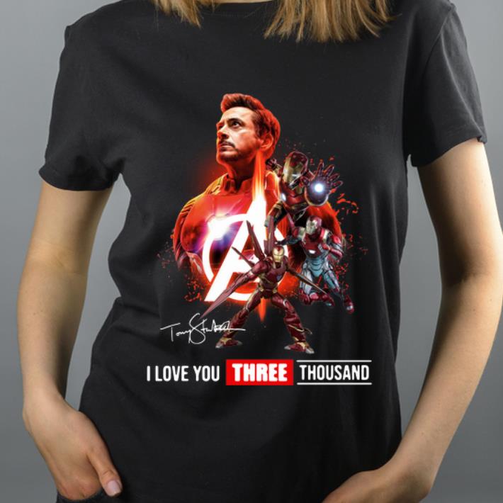 Premium I Love You three Thousand Iron Man Signature Tony Stark shirt