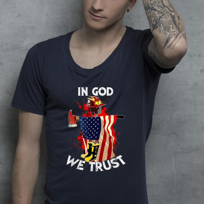Premium In God We Trust Firefighter Christian American Flag shirt