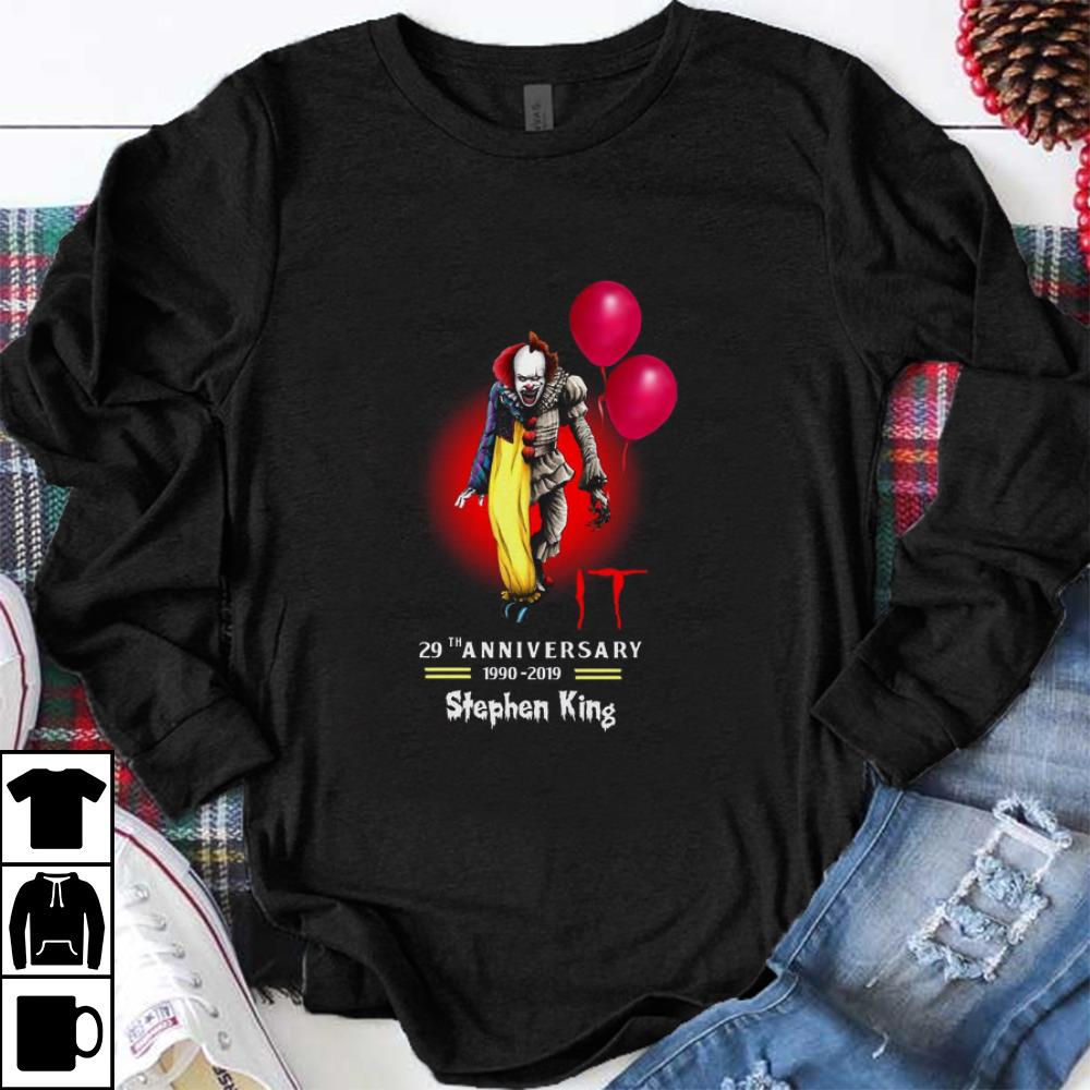 Premium Pennywise IT Stephen King 29th Anniversary 1990-2019 shirt
