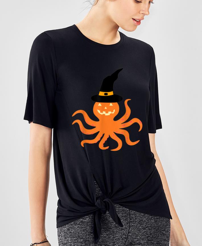Premium Pumpkin Octopus with Witch Hat Halloween shirt