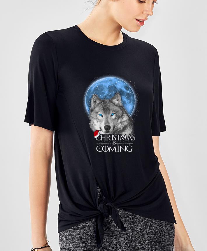 Premium Santa Wolf Christmas Is Coming Merry Xmas shirt