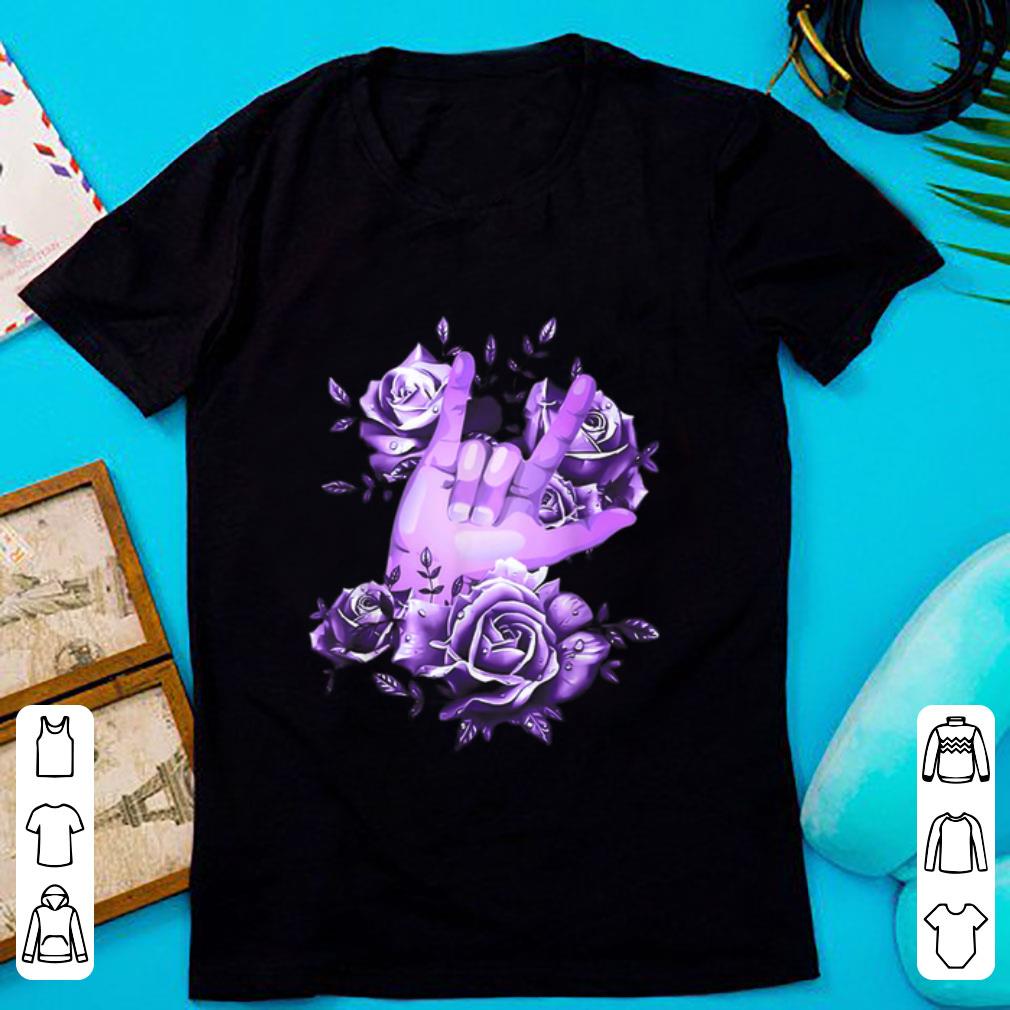 Premium Sign Language Purple Rose shirt
