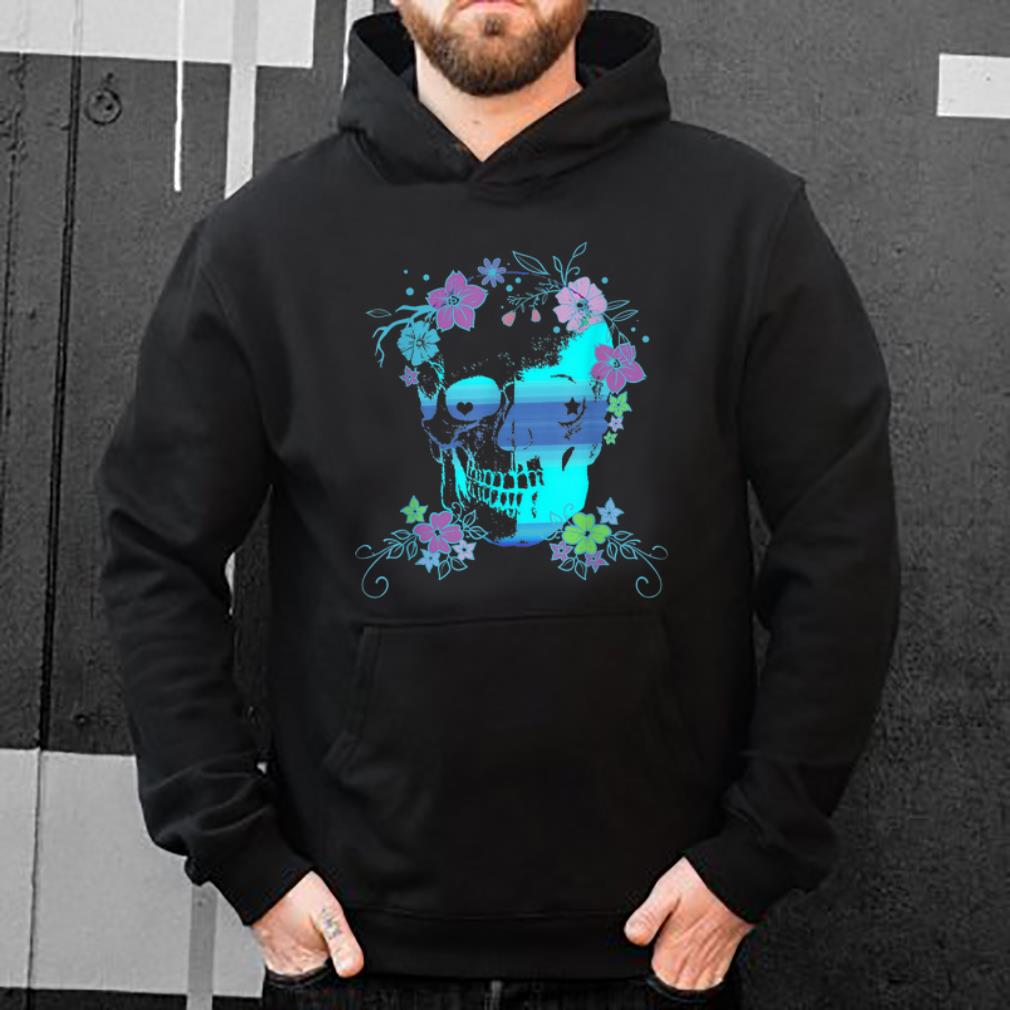 Premium Skull and Flowers, Halloween, Rave, Concert shirt