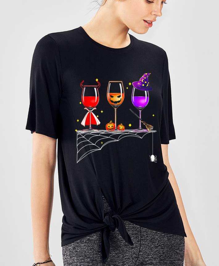 Premium Wine Glass Of Witchcraft Halloween Funny shirt