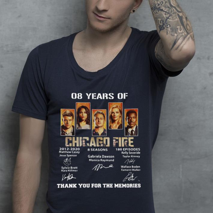 Pretty 08 Years Of Chicago Fire Thank You For The Memories Signatures shirt