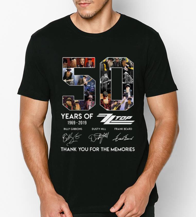 Pretty 50 Years Of Zz Top Thank You For The Memories Signatures shirt