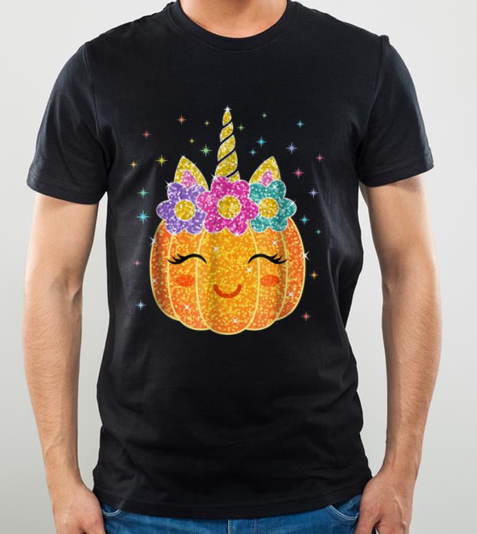 Pretty Cute Unicorn Pumpkin Halloween Thanksgiving shirt