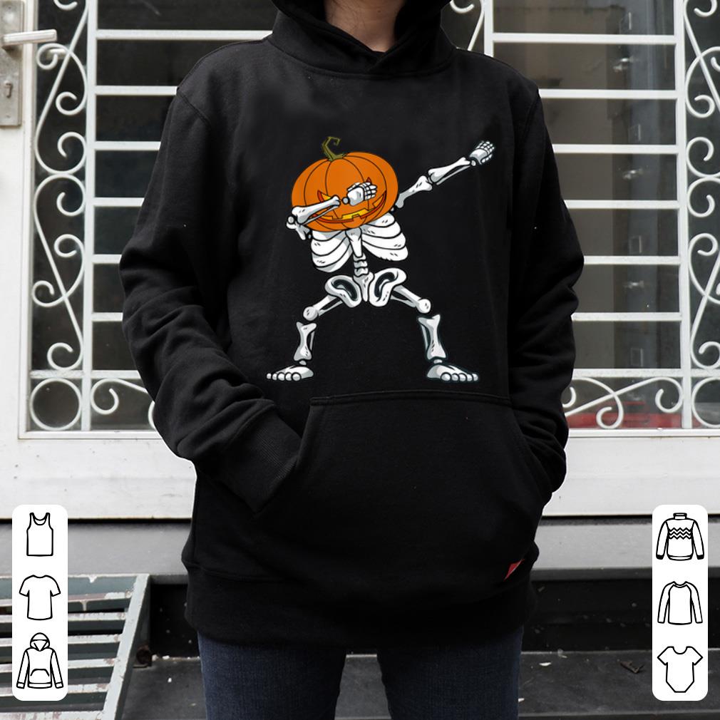 Pretty Halloween Dabbing Skeleton Pumpkin Funny Boys Dab Costume shirt