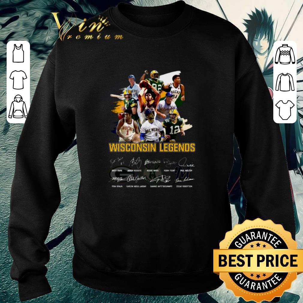 Pretty Wisconsin Legends Green Bay Packers Signatures shirt