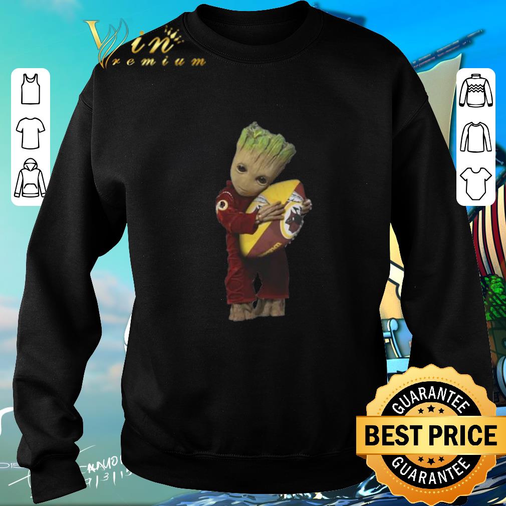 Top Baby Groot hug Washington Redskins NFL ball shirt