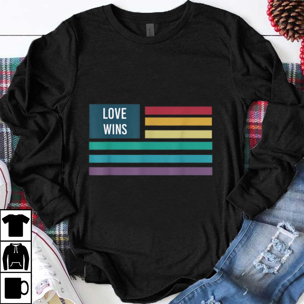 Top LGBT love wins flag America shirt