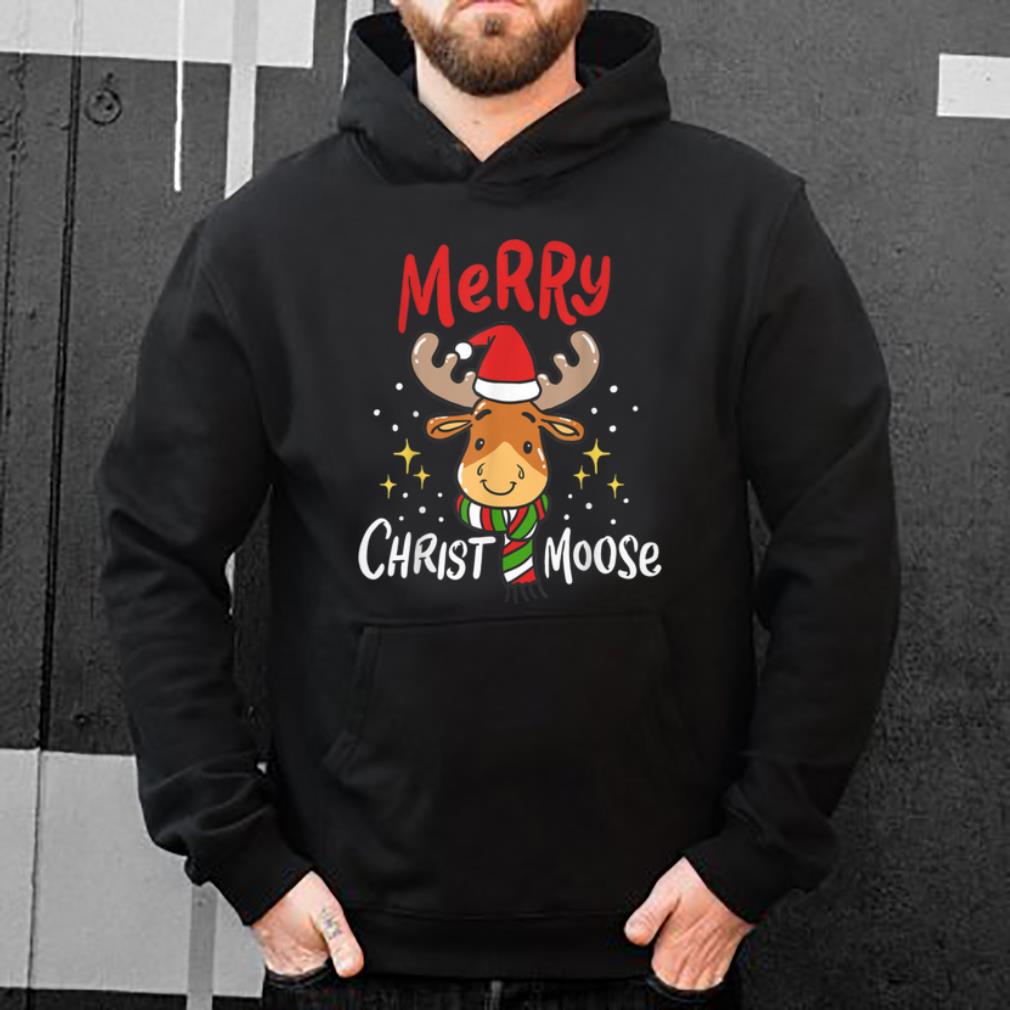 Top Merry Christmas Christmoose Moose Reindeer Antler Funny Gift shirt