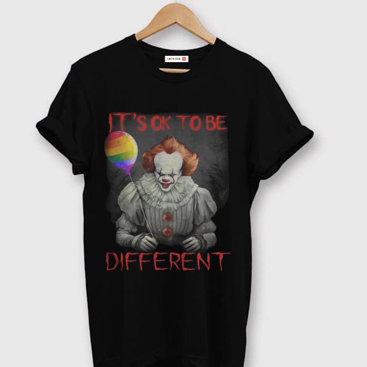 Top Pennywise ITs Ok To Be Different Rainbow Balloon shirt
