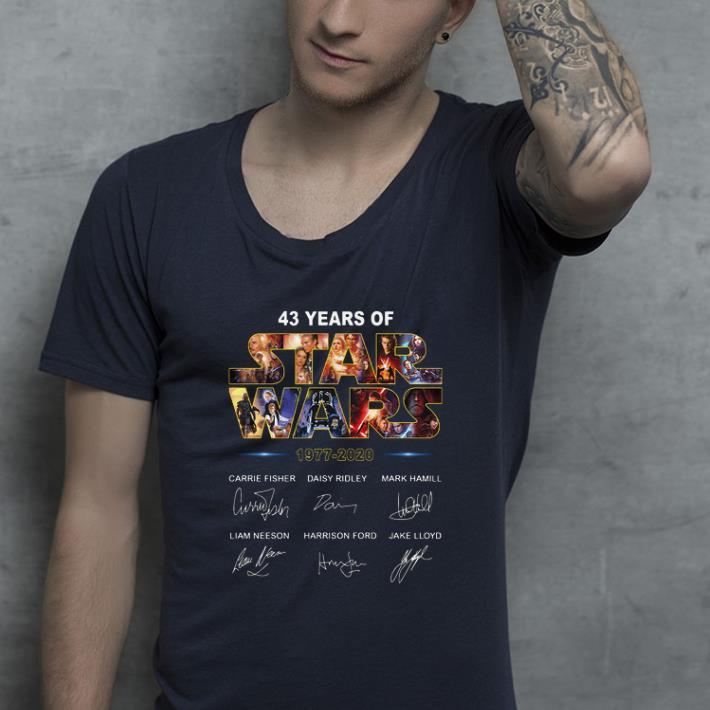 Awesome 43 Years of Star War 1977 2020 Signatures shirt