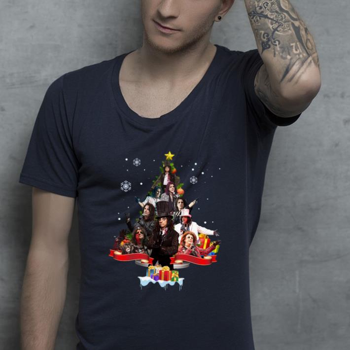 Awesome Alice Cooper Christmas tree shirt