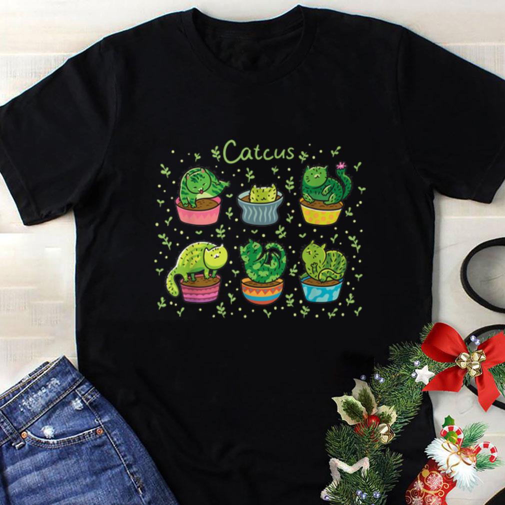 Awesome Catcus Cat And Cactus Lovers shirt