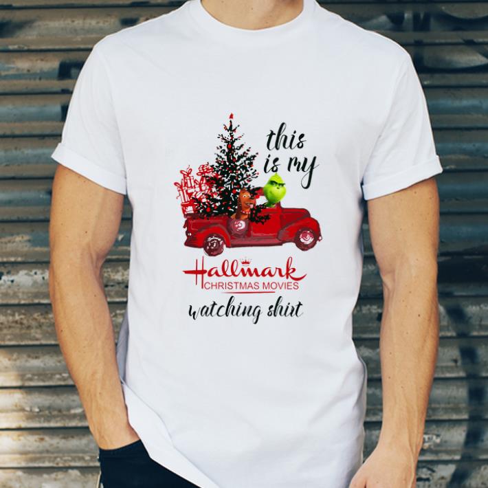 Awesome Grinch And Max This Is My Hallmark Christmas Movie Watching shirt