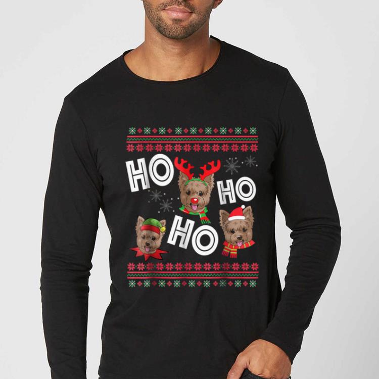 Awesome HO HO HO Yorkshire Terrier Funny Dog Christmas Gift shirt