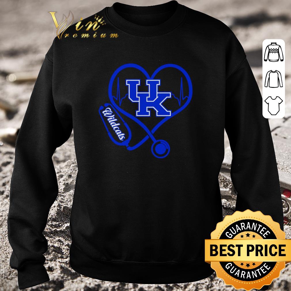 Awesome Heartbeat love Kentucky Wildcats nurse shirt