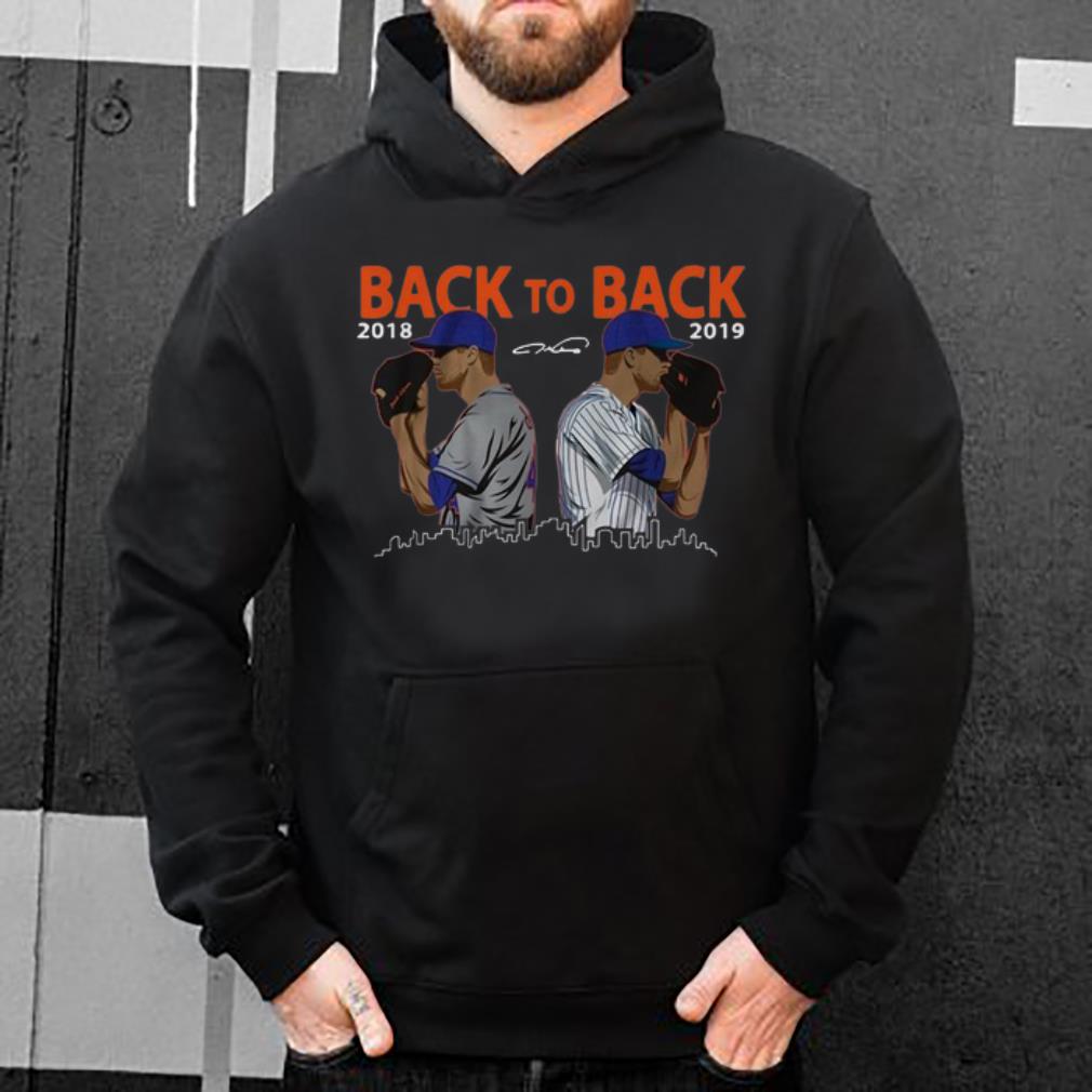 Awesome Jacob deGrom New York Mets Back to Back signatures shirt