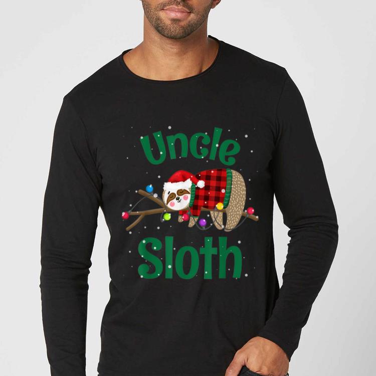 Awesome Matching Sloth Family Christmas Pajamas Funny Gift For Uncle shirt