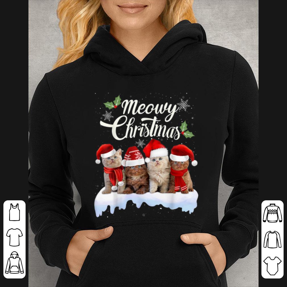 Awesome Meowy Christmas Kitten Kitty Xmas Cat Lovers shirt