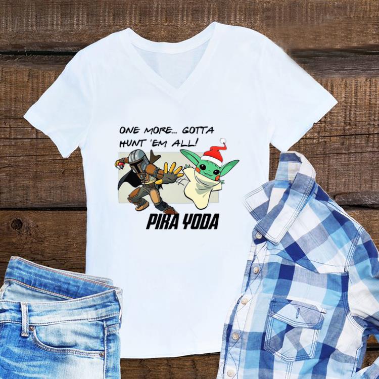 Awesome One more gotta hunt ’em all’ Pika Yoda Stormtrooper and Baby Yoda shirt