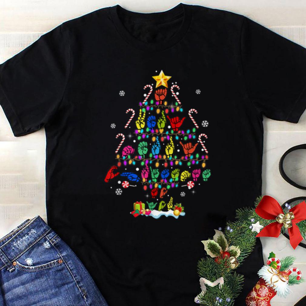 Awesome Sign Language Christmas Tree shirt