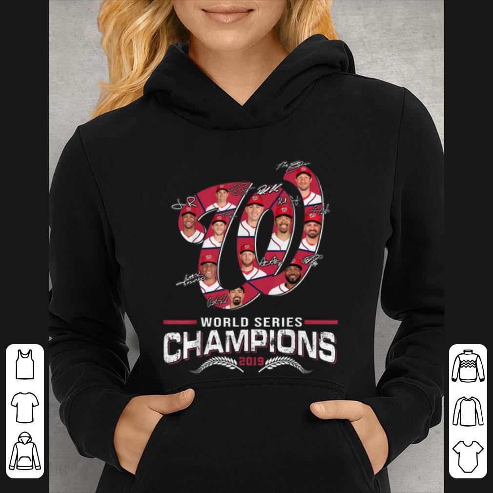 Awesome Washington Nationals World Series Champions 2019 Signatures shirt