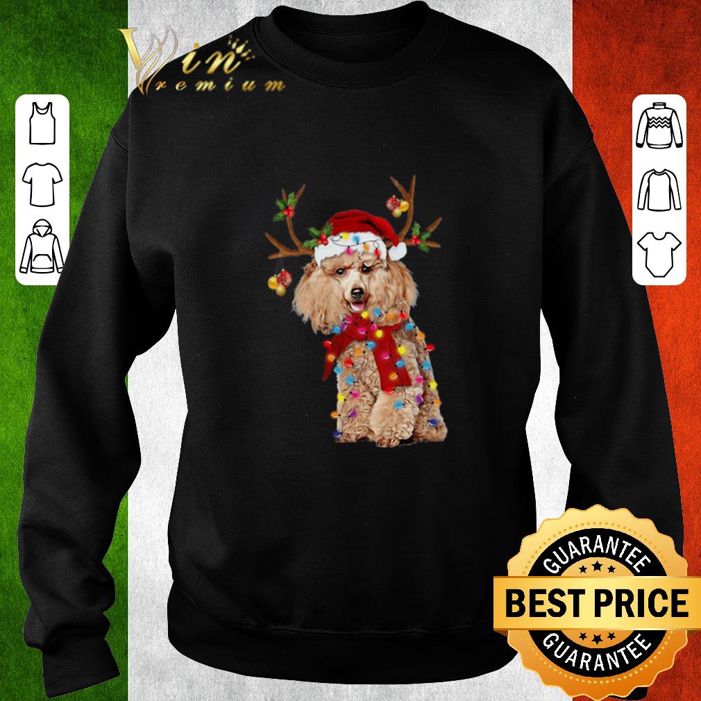 Funny Poodle Santa Reindeer Christmas shirt 5 Funny Poodle Santa Reindeer Christmas shirt