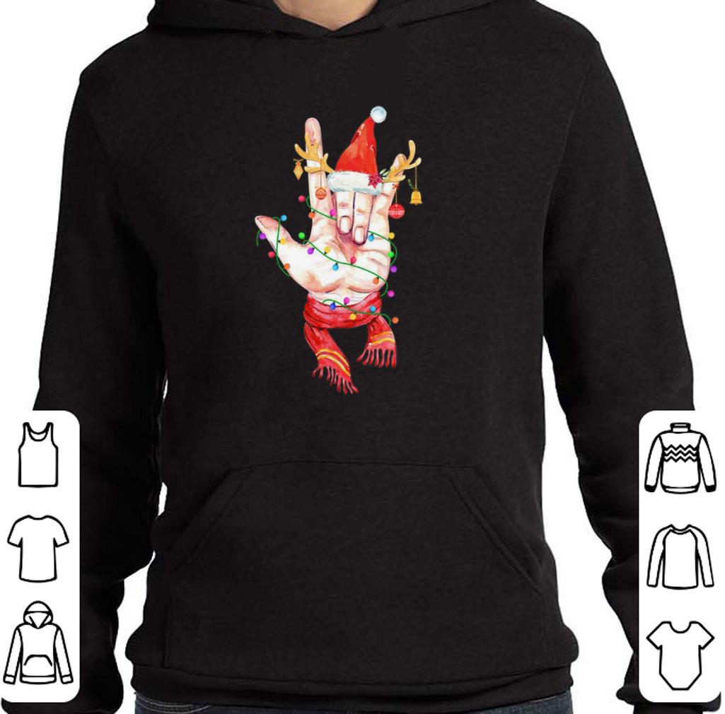 Funny Sign Language Santa Reindeer Christmas shirt