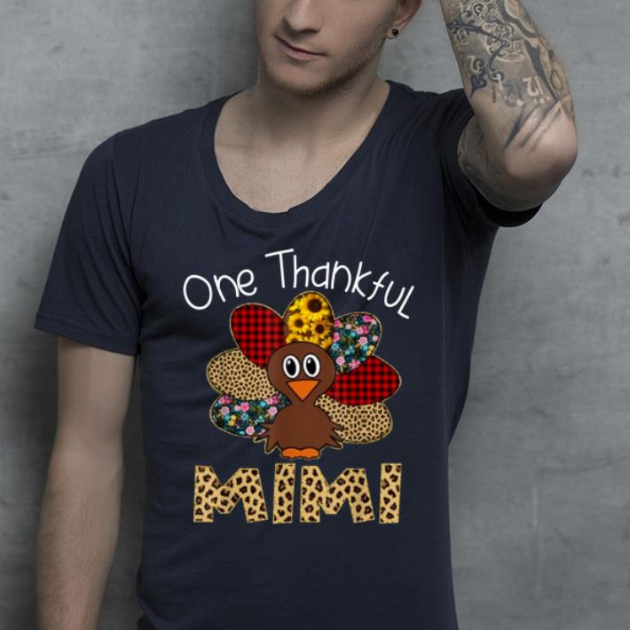 Funny Turkey One Thankful Mimi Thanksgiving Day shirt