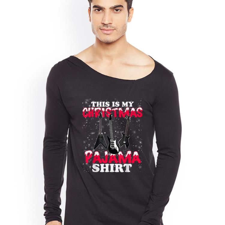 Great This Is My Christmas Pajama Shirt Guitar Xmas Plaid Guitarist shirt