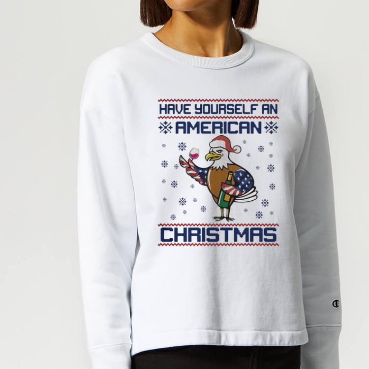 Hot Eagle Have Yourself An American Christmas Ugly Christmas shirt